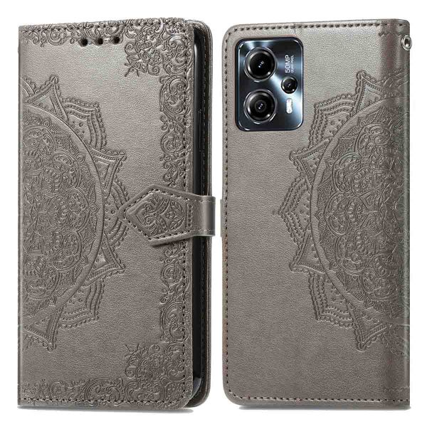 imoshion Etui de téléphone portefeuille Mandala Motorola Moto G13 / G23 - Gris