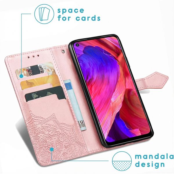 imoshion Etui de télephone Mandala Oppo A74 (5G) / A54 (5G) - Rose Doré