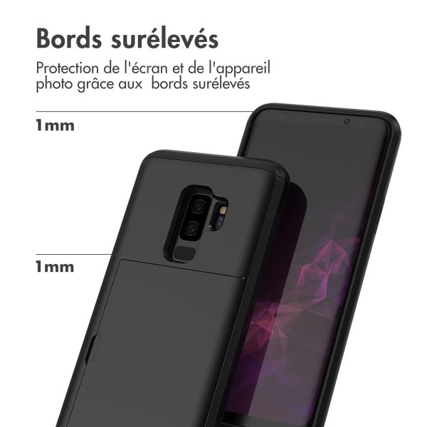 imoshion Coque arrière avec porte-cartes Samsung Galaxy S9 Plus - Noir