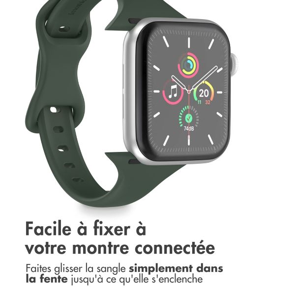 imoshion Bracelet en silicone fin Apple Watch Series 1-9 / SE (38/40/41 mm) | Series 10 (42 mm) - Vert Olive