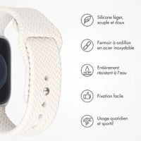 imoshion Bracelet tressé en silicone Apple Watch | 38/40/41/42 mm - Lumière stellaire