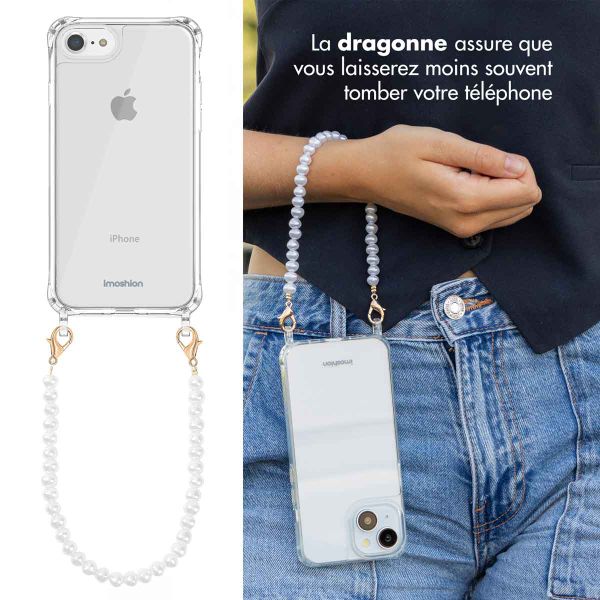imoshion Coque avec cordons de téléphone Apple iPhone SE (2022 / 2020) / 8 / 7 - Perles