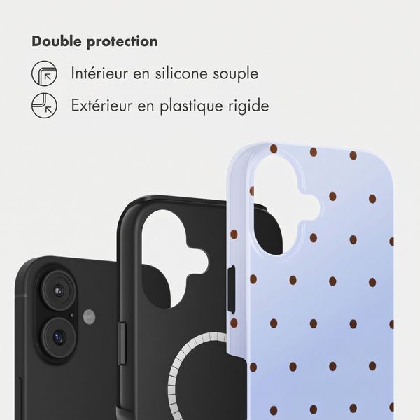 Selencia Coque arrière Vivid avec MagSafe Apple iPhone 16 - Happy Dots Digital Sky