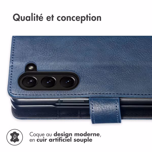 imoshion Étui de télephone portefeuille Samsung Galaxy Z Fold 5 - Bleu foncé