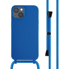 imoshion Coque en silicone avec cordon Apple iPhone 14 - Bleu