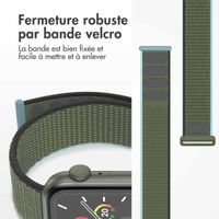 imoshion Bracelet en nylon Apple Watch Series 1 t/m 11 / SE / Ultra (44/45/46/49 mm) - Dark Olive