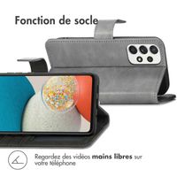 imoshion Étui de téléphone portefeuille Luxe Samsung Galaxy A53 - Gris