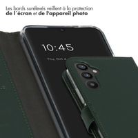 Selencia Étui portefeuille en cuir véritable Samsung Galaxy A34 (5G) - Vert