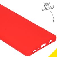 Accezz Coque Liquid Silicone Samsung Galaxy A41 - Rouge