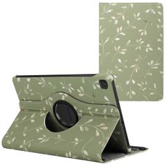 imoshion Coque tablette Design rotatif à 360° Samsung Galaxy Tab S6 Lite (2020/2022/2024) - Green Flowers