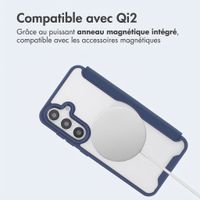 imoshion Bookcase transparente avec MagSafe Samsung Galaxy S25 / S24 - Bleu