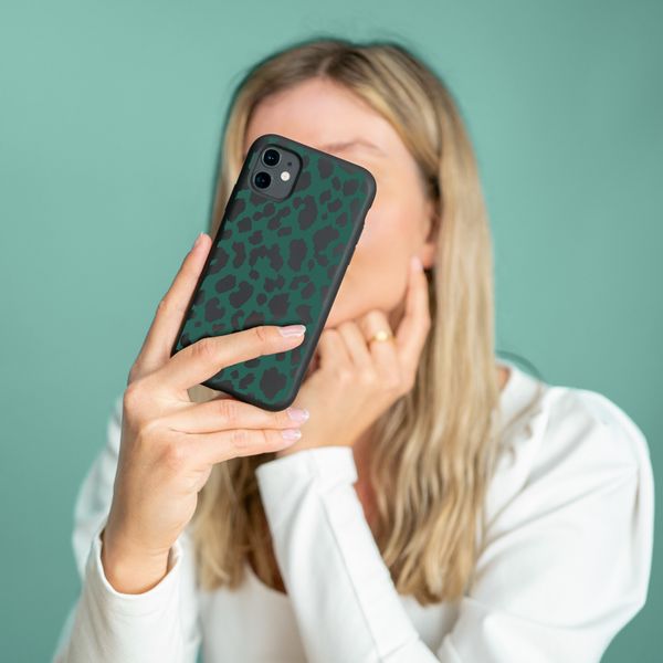 imoshion Coque Design Samsung Galaxy A40 - Léopard - Vert / Noir