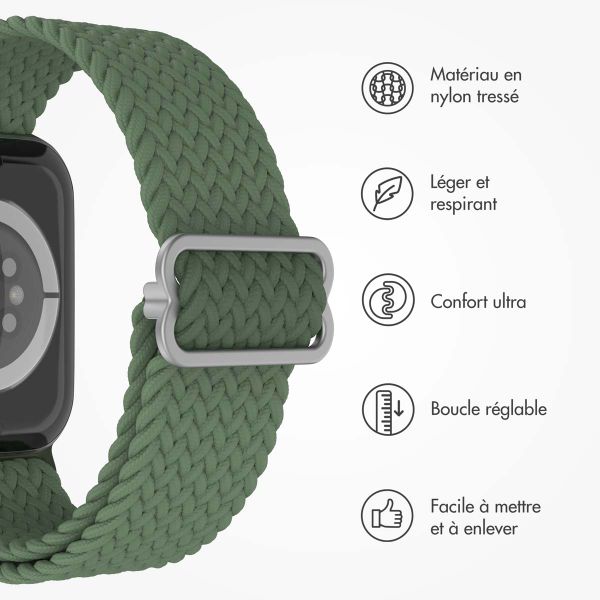 imoshion Bracelet tissé en nylon Apple Watch Series 1 á 9 / SE (38/40/41 mm) | Series 10 (42 mm) - Vert