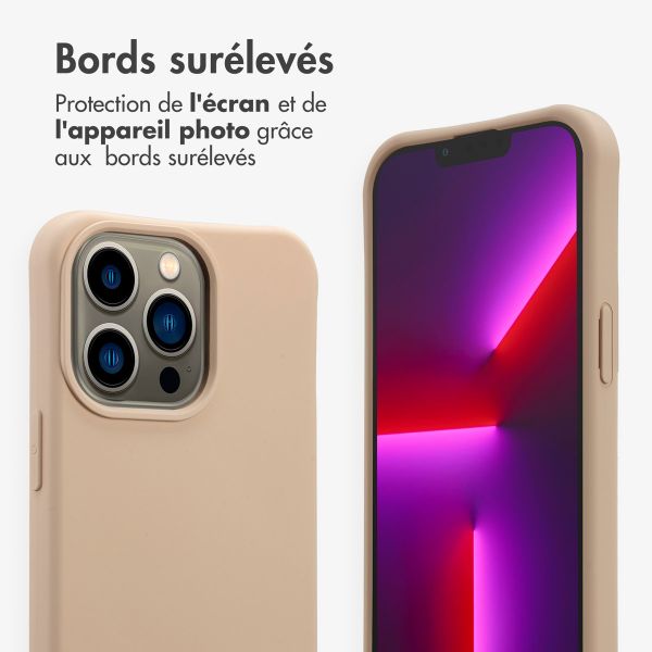 imoshion Coque arrière Color avec cordon amovible et MagSafe Apple iPhone 13 Pro - Nude