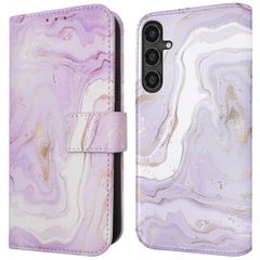 imoshion Étui de téléphone portefeuille Design Samsung Galaxy S23 FE - Purple Marble