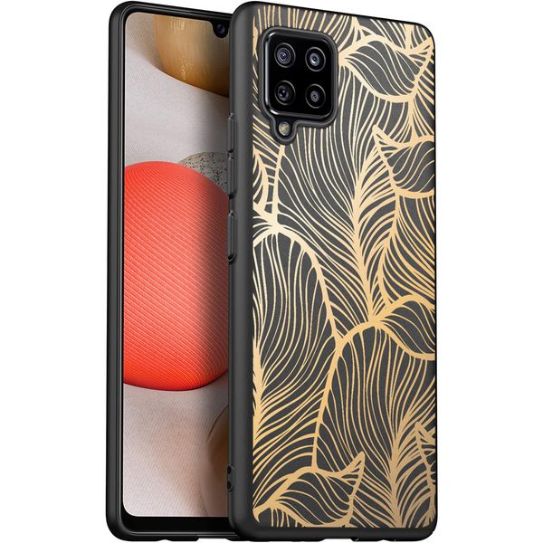 imoshion Coque Design Samsung Galaxy A42 - Feuilles / Noir