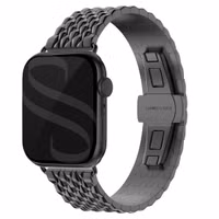 Selencia Bracelet dragon en acier Apple Watch Series 1 t/m 11 / SE / Ultra (44/45/46/49 mm) - Noir