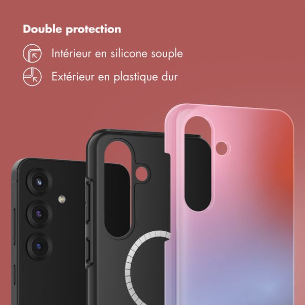 Selencia Coque arrière Vivid avec MagSafe Samsung Galaxy S25 - Gradient Soft Blush