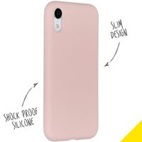 Accezz Coque Liquid Silicone iPhone Xr - Rose