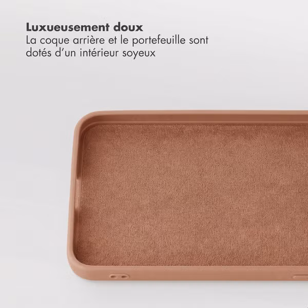 Selencia Étui portefeuille amovible Olyn avec MagSafe Samsung Galaxy A57 (5G) - Marron