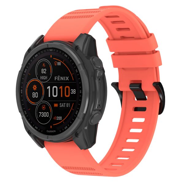 imoshion QuickFit® Bracelet en silicone Stripe Garmin Watch | Fixation 22 mm - Orange