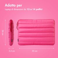 imoshion Pochette ordinateur Puffer 13-14 pouces - Hot Pink
