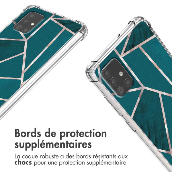 imoshion Coque Design avec cordon Samsung Galaxy A51 - Petrol Green Graphic