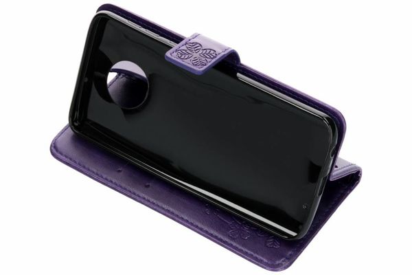 Etui de téléphone Fleurs de Trèfle Motorola Moto G6 Plus