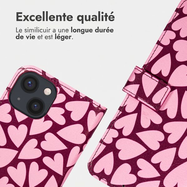 imoshion Étui de télephone portefeuille Design Apple iPhone 15 - Hearty Blush