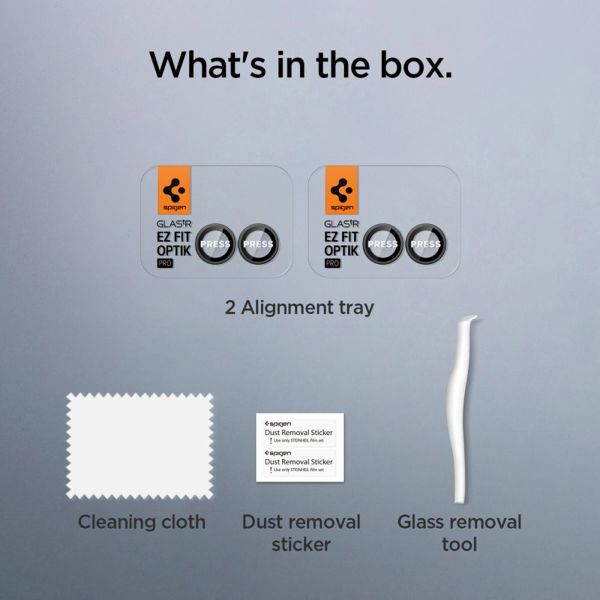 Spigen GLAStR EZ Fit Optik Pro Protection d'objectif de caméra (pack de 2) Samsung Galaxy Z Flip 7 - Noir