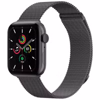 imoshion Bracelet magnétique milanais Apple Watch Series 1 - 11 / SE / Ultra (44/45/46/49 mm) - Taille S - Noir