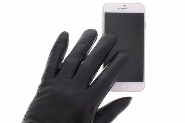 imoshion Gants pour écran tactile en cuir véritable