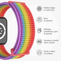 imoshion Bracelet en nylon Apple Watch Series 1 t/m 9 / SE (38/40/41 mm) | Series 10 / 11 (42 mm) - Rainbow