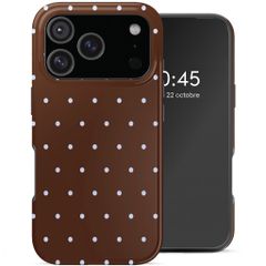 Selencia Coque arrière Vivid Apple iPhone 17 Pro - Happy Dots Chocolate