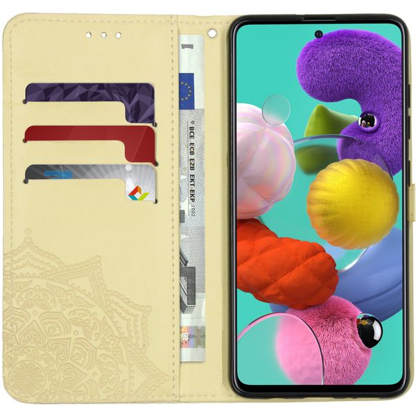 Etui de téléphone portefeuille Mandala Samsung Galaxy A51