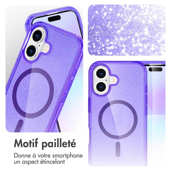 imoshion Coque Pailletée avec MagSafe Apple iPhone 17 - Violet