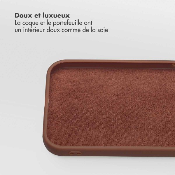 Selencia Étui portefeuille amovible Olyn avec MagSafe Apple iPhone 14 / 13 - Marron