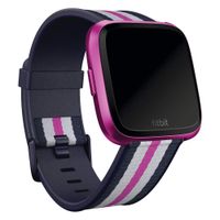 Fitbit Bracelet Woven Fitbit Versa / Versa 2 / Versa Lite - Taille S - Navy / Mulberry