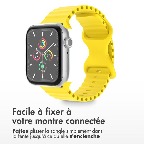 imoshion Bracelet en silicone athlétique Apple Watch Series 1 à 10 / SE / Ultra (2) (44/45/46/49 mm) - Jaune