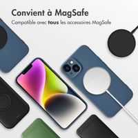 imoshion Coque Couleur avec MagSafe iPhone 14 - Bleu foncé