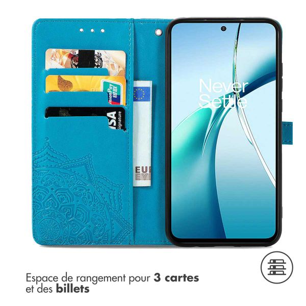 imoshion Etui de téléphone portefeuille Mandala OnePlus Nord CE 4 Lite 5G - Turquoise