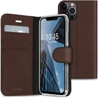 Accezz Étui de téléphone portefeuille Wallet Apple iPhone 13 Pro - Brun foncé