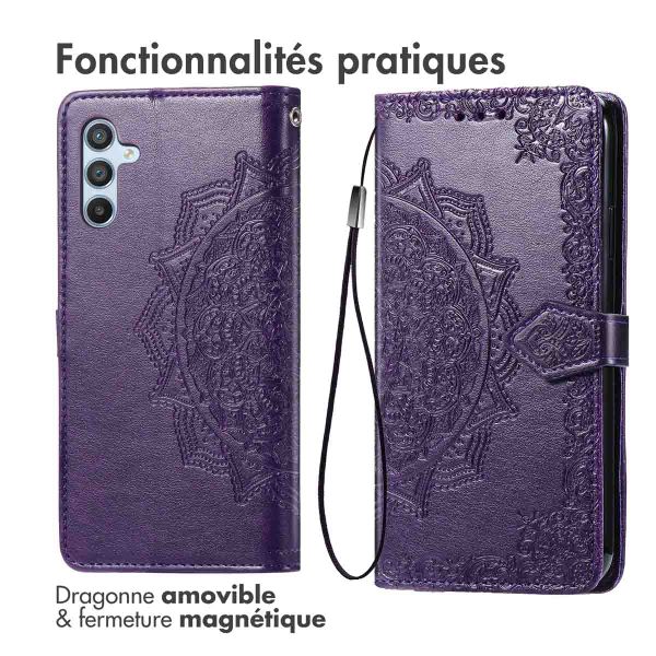 imoshion Etui de téléphone portefeuille Mandala Samsung Galaxy A56 - Violet