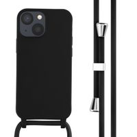 imoshion ﻿Coque en silicone avec cordon Apple iPhone 13 Mini - Noir