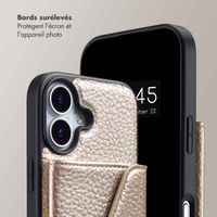 Selencia Coque de télephone Sera avec cordon et porte-cartes enveloppe Apple iPhone 17 - Champagne