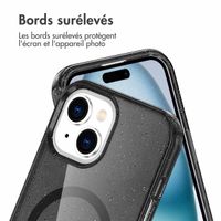 imoshion Coque Pailletée avec MagSafe Apple iPhone 15 - Glitter Noir