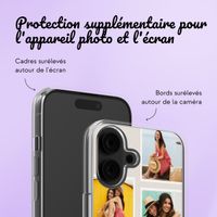 Coque personnalisée avec pellicule N°3 iPhone 16 - Transparent