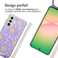 imoshion Coque Design avec cordon Samsung Galaxy A56 - Tropical Violet Flowers Connect