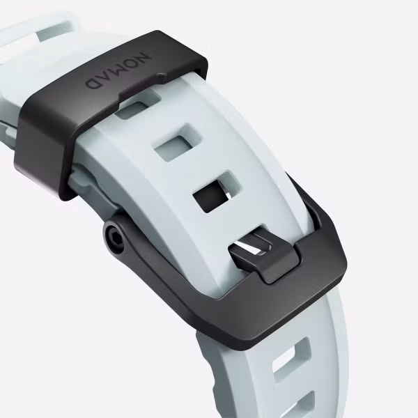 Nomad Bracelet Rocky Point Apple Watch Series 1 t/m 11 / SE / Ultra (44/45/46/49 mm) - Icy Blue Glow Black