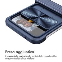 imoshion Coque arrière Camslider Samsung Galaxy Z Flip 4 - Bleu foncé